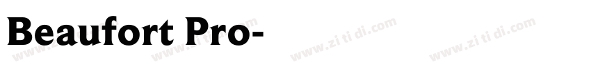 Beaufort Pro字体转换